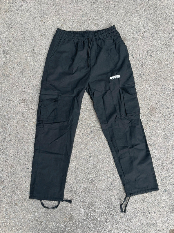 BLACK CARGO PANTS