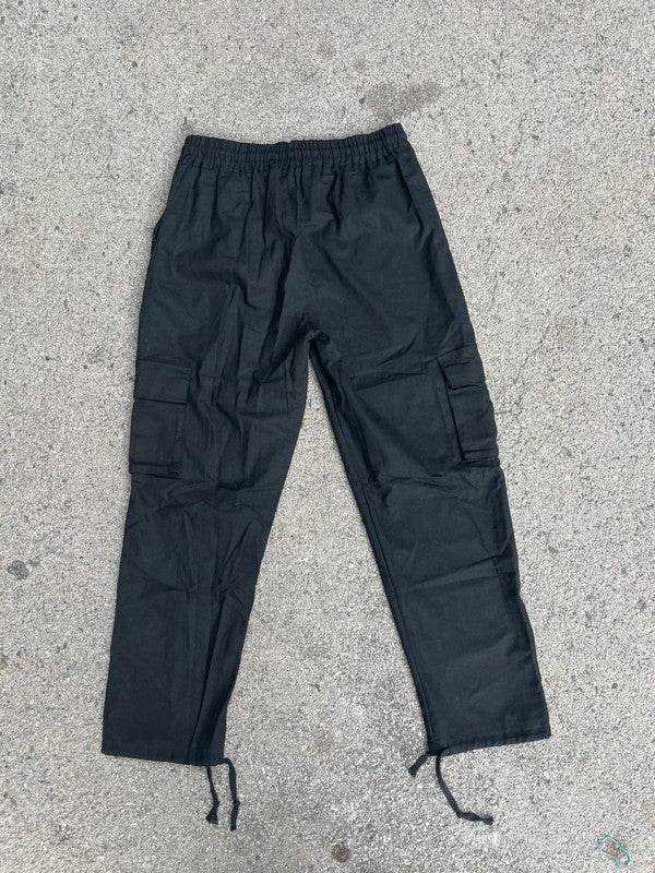 BLACK CARGO PANTS