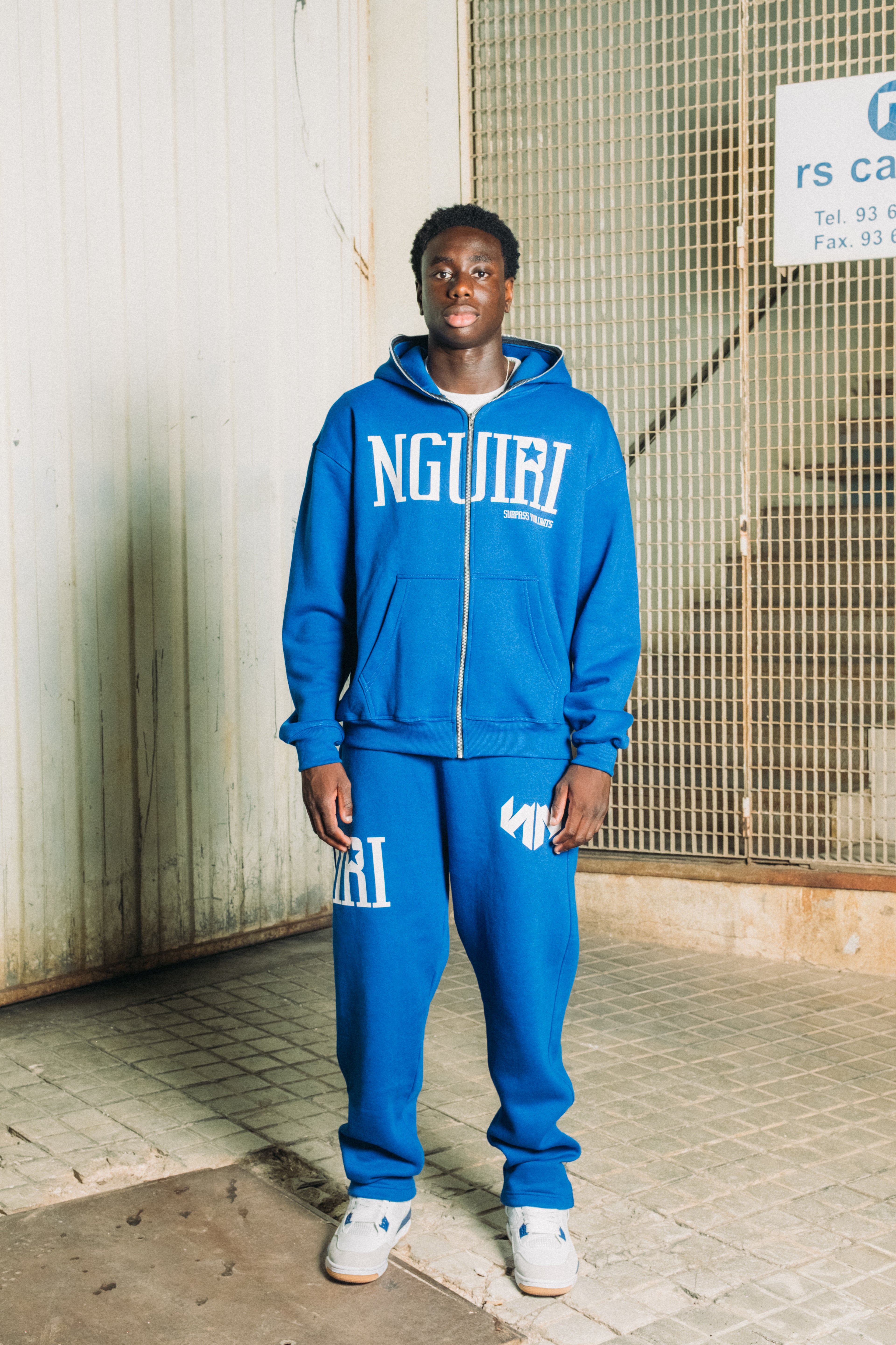 BLUE FULL ZIP HODDIE