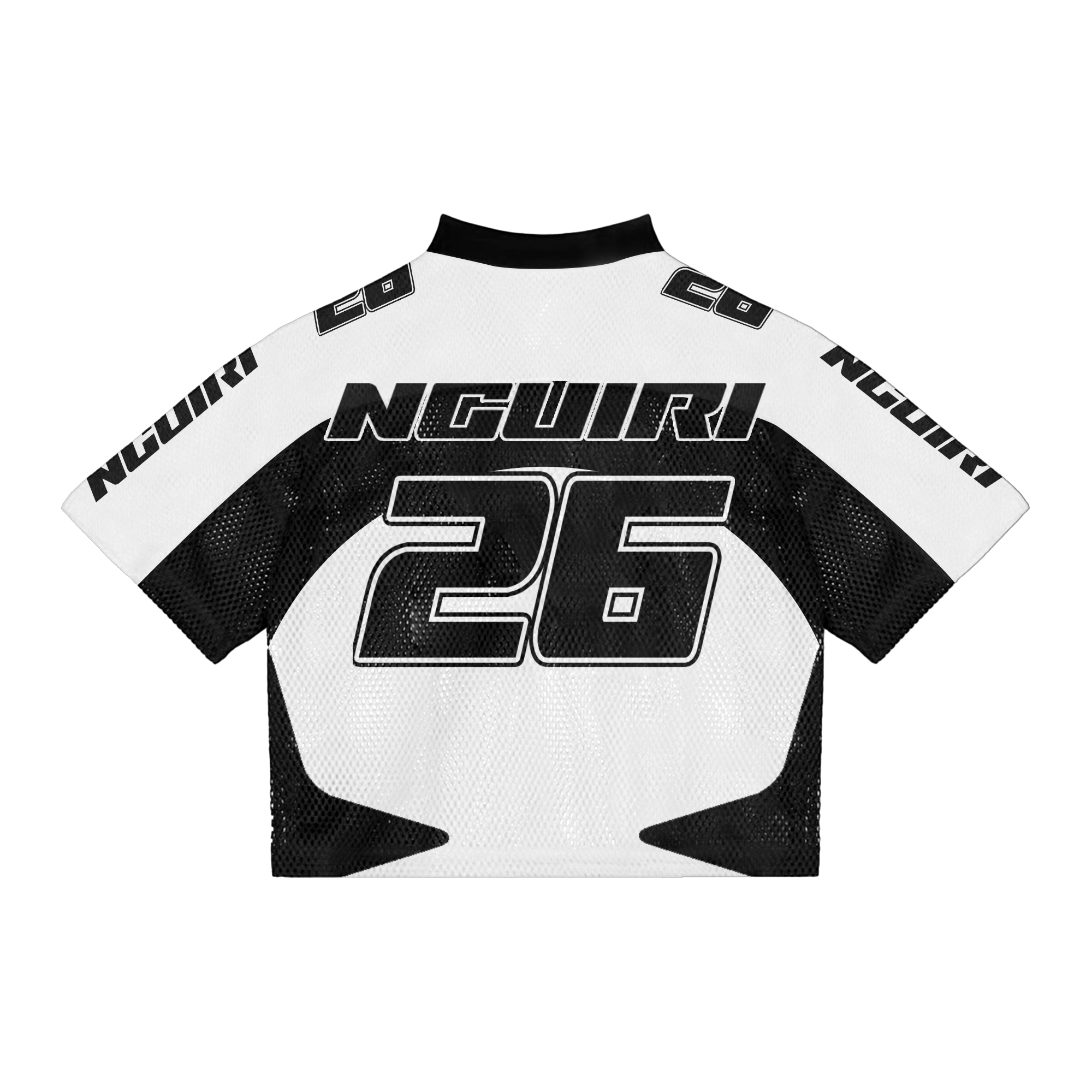 MESH TEE BLACK AND WHITE