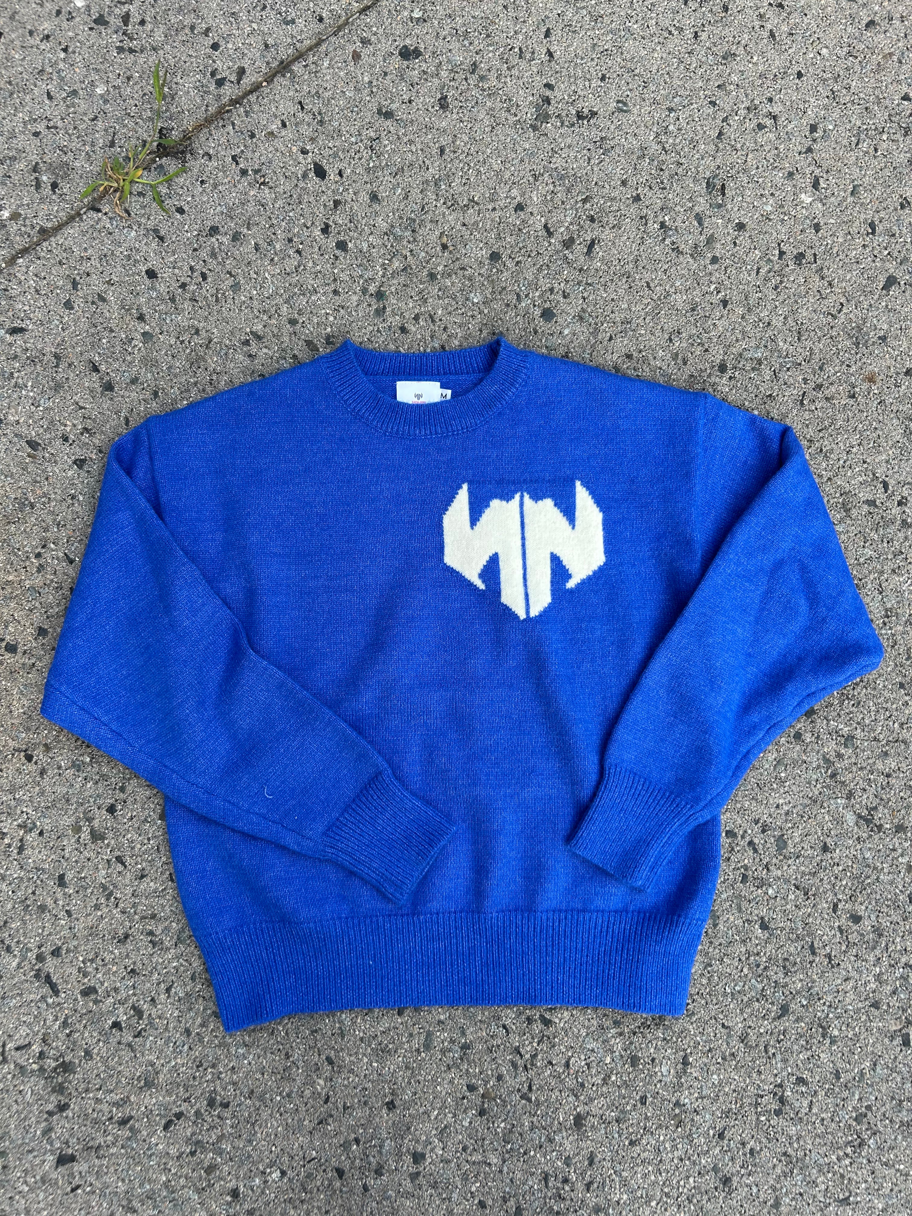 BLUE LOGO SWEATER