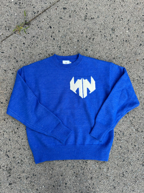 BLUE LOGO SWEATER