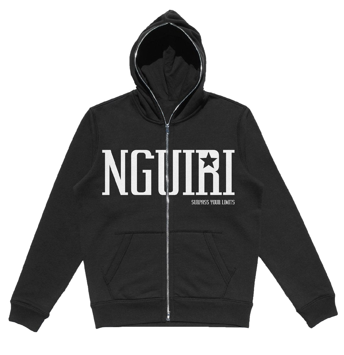 BLACK HOODIE FULL ZIP – nguiri